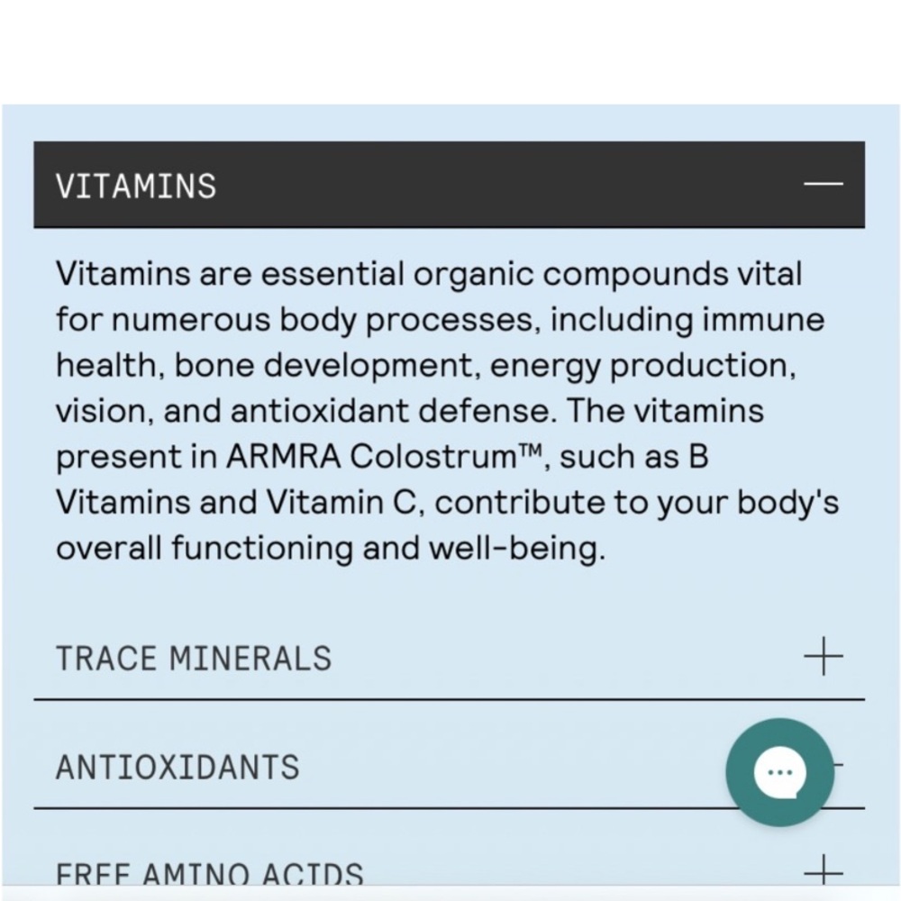 Pure and potent ARMRA Colostrum™ concentrate. Strengthen your skin, lung, & gut - Picture 4 of 15